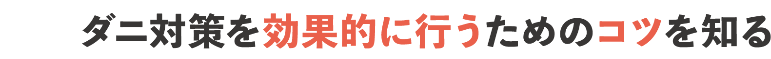 ダニ対策を効果的に行うためのコツを知る